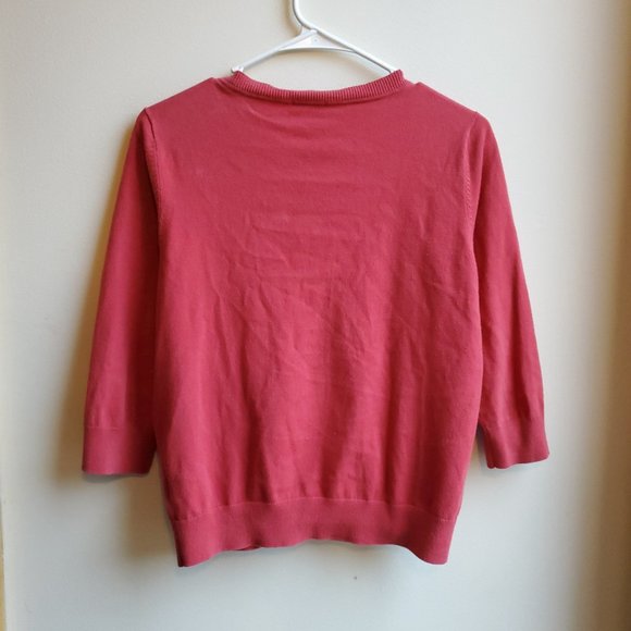 Talbots Salmon Button Down Cardigan Size Petite Medium - Picture 15 of 16